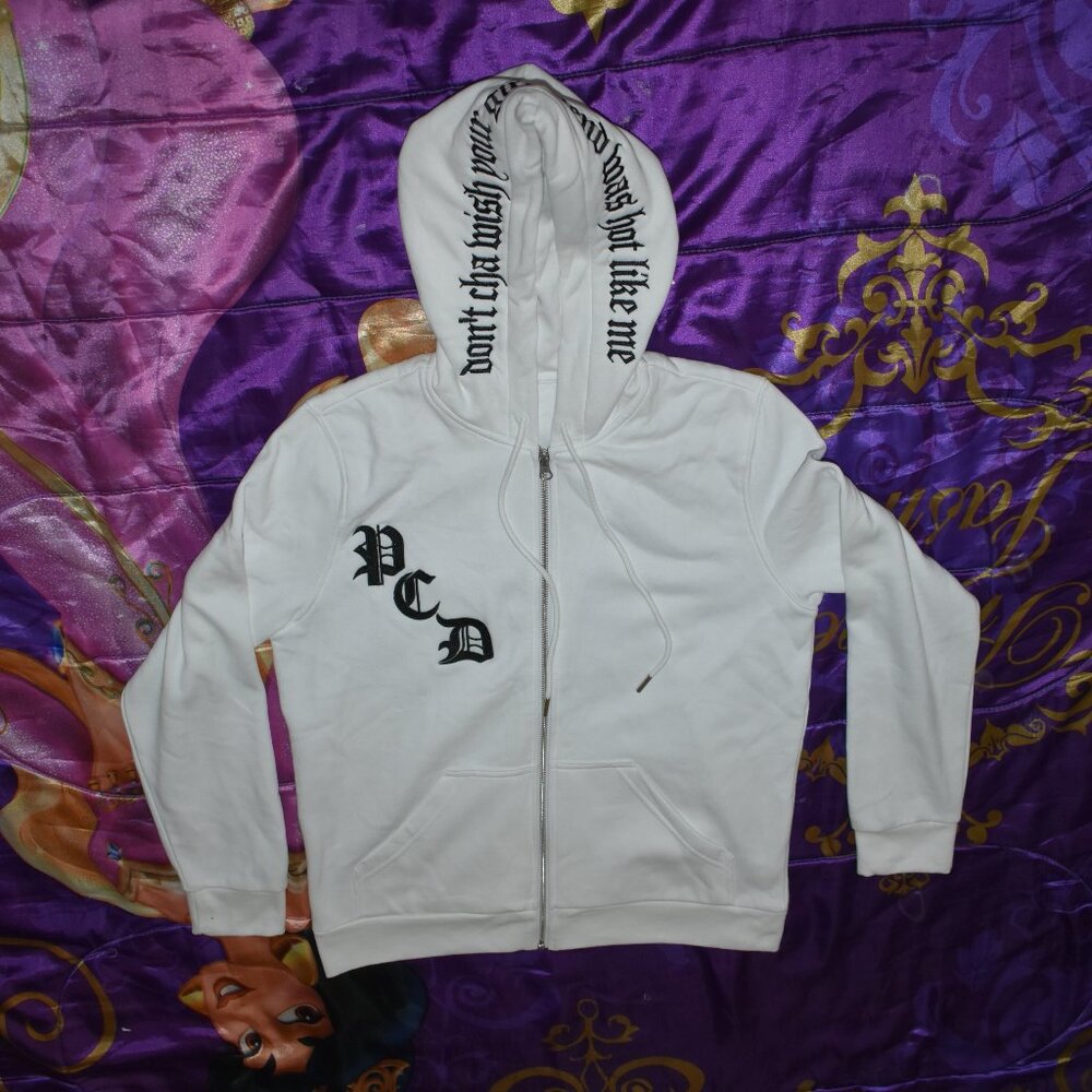 pcd Pussycat Dolls hoodie Don't Cha Wish Your White hoodie jacket Size Medium M